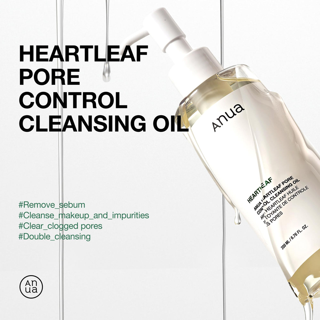 Anua 3-Step Glass Skin Beginner Set, Double Cleansing with Facial Serum, Oil Cleanser & Face Wash with Heartleaf, Daily Routine with Niacinamide, Korean Skincare Set