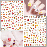 Thumbnail for 12 Sheets Flowers Nail Art Nail Nail Wraps with 8 Sheets Thanksgiving Nail Art Nail Nail Wraps