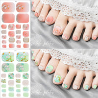 Thumbnail for KTAABTR 8 Sheets Toenail Nail Nail Wraps Self-Adhesive Nail Nail Wraps With Daisy Flowers Design - DIY Gel Polish Strips for Women Girls Toe Nail Decorations
