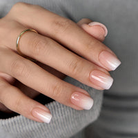 Thumbnail for BTArtboxnails XCOATTIPS Ombre Nails - Extra Short Square Press on Nails, 150Pcs 15 Sizes Nude Square Nails Peach, Soft Gel Nails False Nail, Soak Off Acrylic Fake Nails Extensions