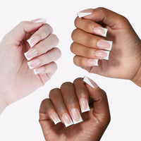 Thumbnail for Anyos 16 Sizes French Tip Short gel nail wraps – french short – CrazyGels