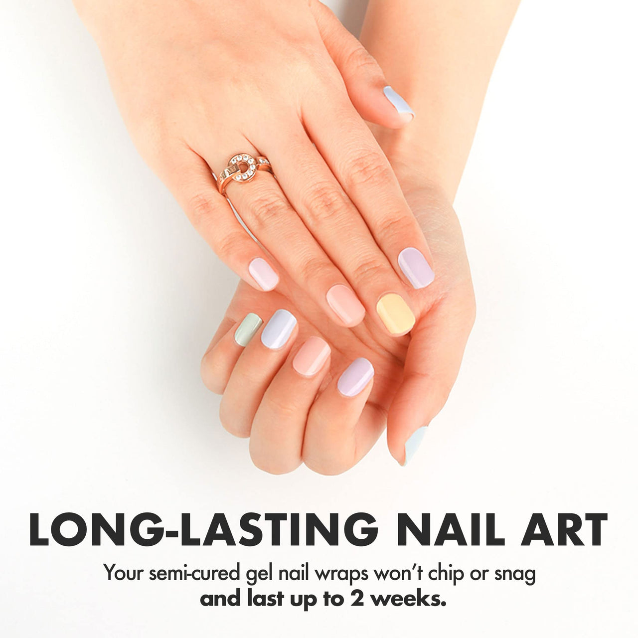 MOYOU LONDON Semi Cured Gel Nail Strips - 20 Pcs. Nail Nail Wraps for Salon-Quality Manicure - Works with Any UV Lamp - Easy to Apply, Trim, & Remove Gel Nail Nail Wraps