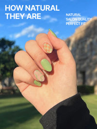 Thumbnail for UUUUU. Semi Cured Gel Nail Strips (Spring Collection) - Real Gel, Long-Lasting & Easy to Apply & Remove, works any UV/LED Lamps - Spring 2025,Nail inspo,Nail Art Nail Nail Wraps (UGN059 Green Bikini)