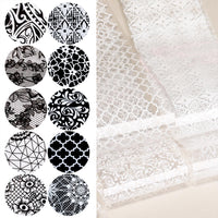 Thumbnail for XEAOHESY 20 Rolls Black White Lace Nail Art Foil Transfer Sticker Kit Flower Foil Transfers Decals Lace Flowers Nail Foil Transfer Nail Nail Wraps Sheets Nail Art Sticker Foil Nail Nail Wraps for Foil Nail Art