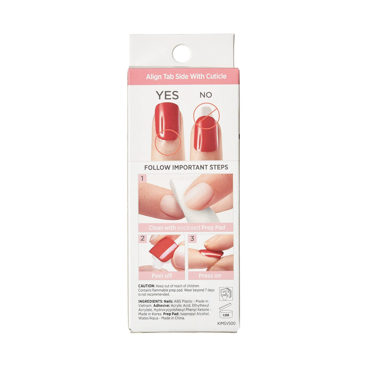 KISS imPRESS No Glue Mani Press On Nails, Design, 'My Worth', White, Short Size, Squoval Shape, Includes 30 Nails, Prep Pad, Instructions Sheet, 1 Manicure Stick, 1 Mini File | Premium Nail Wraps