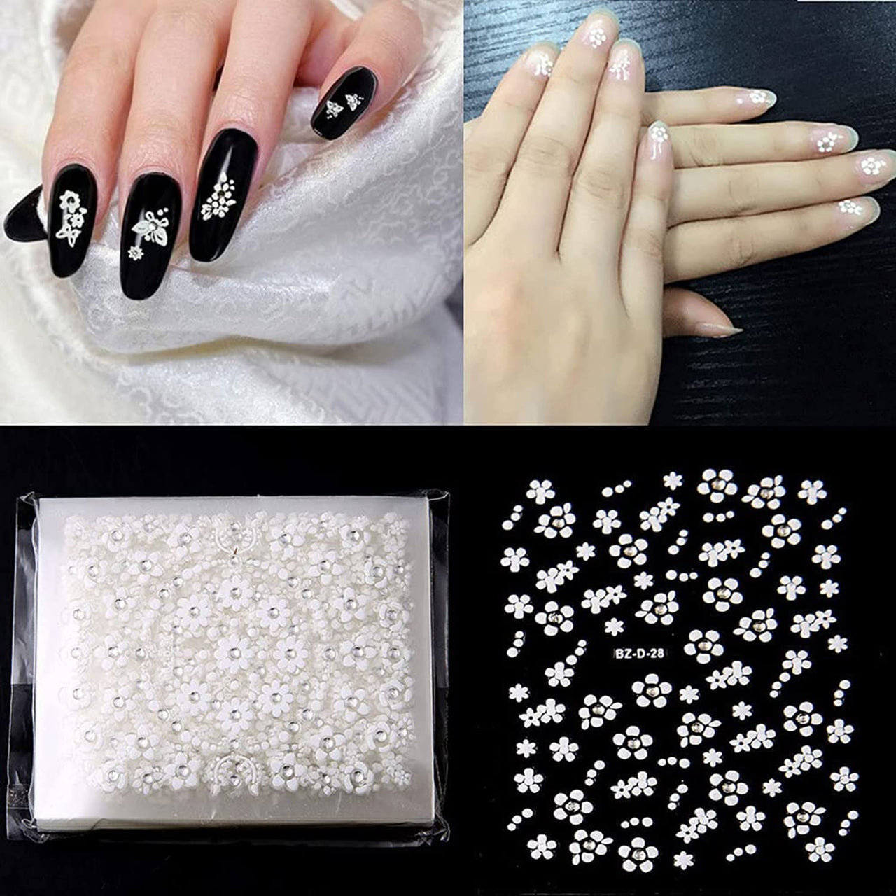 30 Sheets White Nail Nail Nail Wraps and 188 Sheets Colorful Nail Nail Nail Wraps