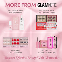 Thumbnail for Glamnetic Press On Nails - Fiery Red | Opaque Bright Red Short Almond Fake Nails, Reusable | 15 Sizes - 30 Nail Kit