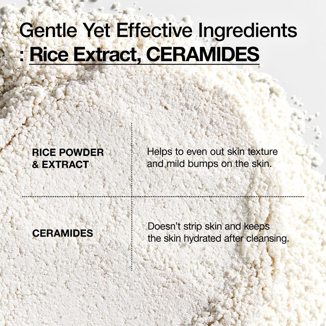 ANUA RICE ENZYME BRIGHTENING CLEANSING POWDER, Rice Mask, Ceramide, Gentle Face Wash for Brightening, Radiant Skin, Facial Cleanser for Dry Skin, Korean Skincare, Fragrance Free, 40g/1.41fl.oz.