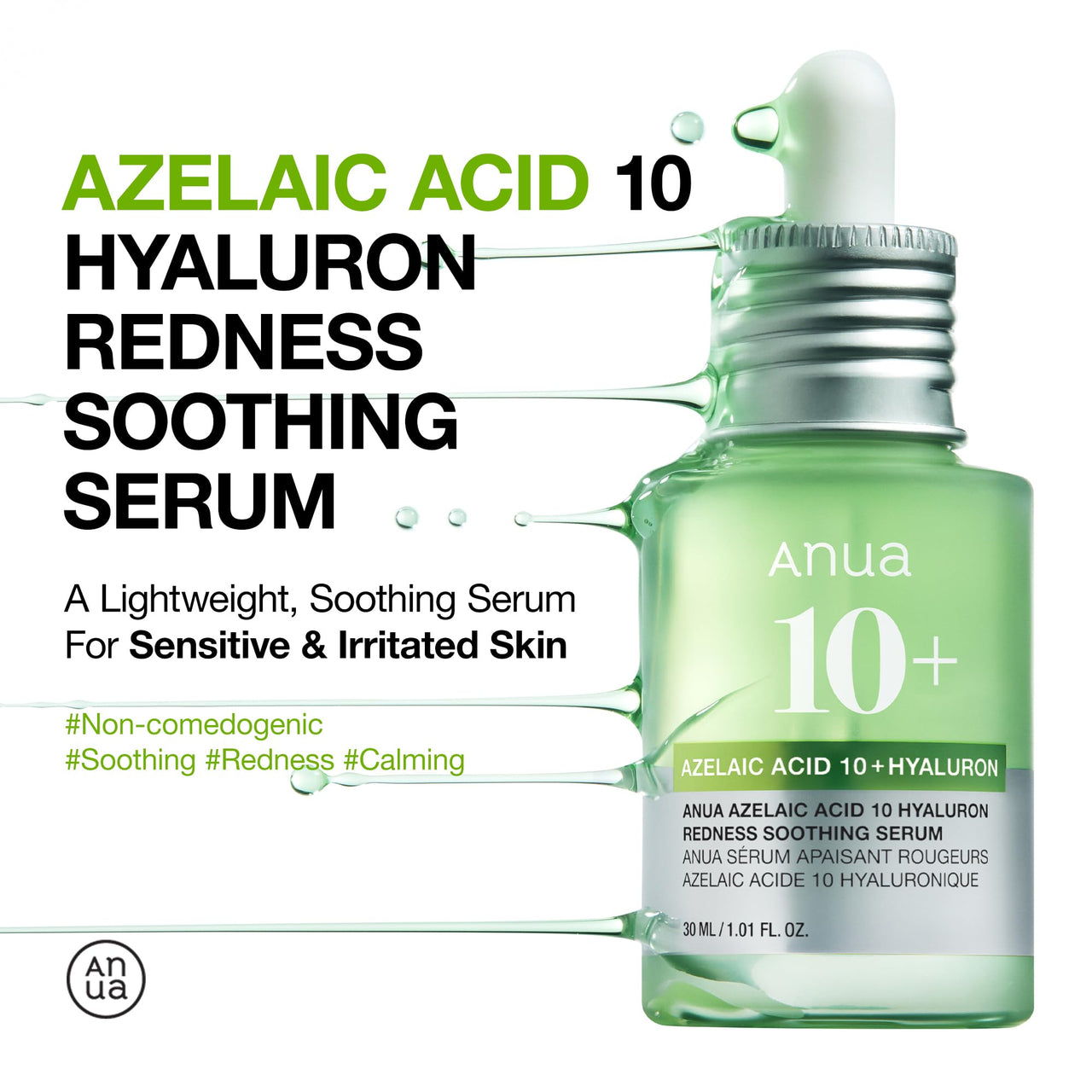 Anua Azelaic Acid Redness Soothing Prep & Boost Duo, Soothing & Calming Synergy, Spot care with Mini Sheet mask for Day & Night Routine, Korean skincare set