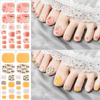 Thumbnail for KTAABTR 8 Sheets Toenail Nail Nail Wraps Self-Adhesive Nail Nail Wraps With Daisy Flowers Design - DIY Gel Polish Strips for Women Girls Toe Nail Decorations