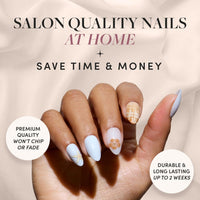 Thumbnail for Glamnetic Press On Nails - Sea Star | Short Almond Seashell Nails with 3D Nail Art, Reusable Summer Nails | 15 Sizes - 30 Nail Kit with Glue