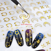 Thumbnail for 30 Sheets Gold Nail Nail Nail Wraps and 12 Sheets Gold Nail Nail Nail Wraps