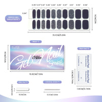 Thumbnail for Oauee Semi Cured Gel Nail Strips | Built-in Gel Top Coat | UV Light Required | Salon Quality, Easy Application and Removal (Slate Sparkle) – Premium Nail Wrap Set