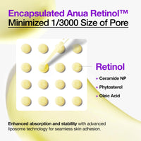 Thumbnail for Anua Retinol Serum for Anti-Aging, Textured skin | 0.3% Retinol, 5% Niacinamide, 20+Soothing Ingredients Gentle for Beginner (30ml /1.01 fl.oz.)