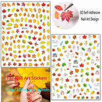 Thumbnail for 12 Sheets Flowers Nail Art Nail Nail Wraps with 8 Sheets Thanksgiving Nail Art Nail Nail Wraps