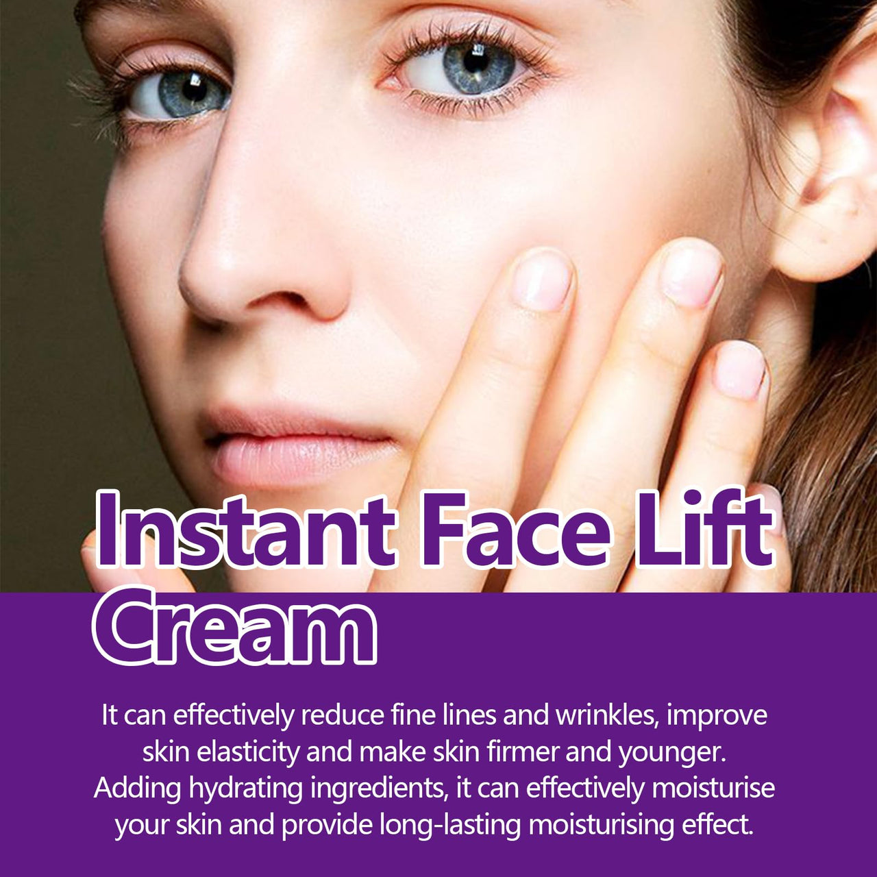 AMALIA Instant Face Lift Cream, Anti-Wrinkle Firming Treatment with Hyaluronic Acid, 30ml/1 fl oz