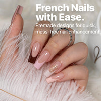 Thumbnail for SXC Cosmetics French Tip Press On Nails - Skin Tone Nude and Color Series, Medium Square X-Pro Tips Starter Kit ST117KIT