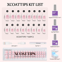 Thumbnail for Btartboxnails Xcoattips Gel Nail Kit Short gel nail wraps – short long – CrazyGels