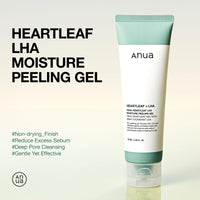 Thumbnail for ANUA Heartleaf LHA Moisture Peeling Gel, Gentle Exfoliation, Hydrating Facial Peel, Pore Care, Dead Skin Removal, Natural Cellulose for Soothing, Vegan, Korean Skin Care (120ml/4.05 fl.oz.)