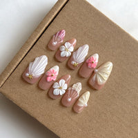 Thumbnail for Medium Luxury Almond 3d False Nails gel nail wraps – almond medium – CrazyGels