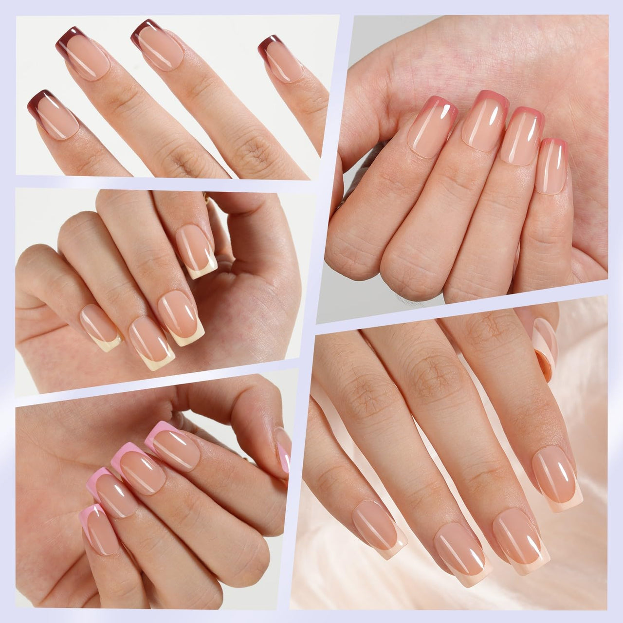 Misssix French Gel Nail Tips, 160pcs gel nail wraps – french long – CrazyGels