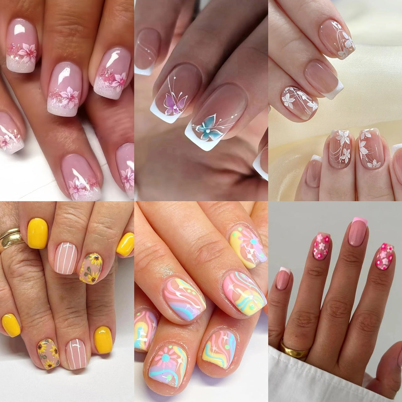 6 Packs (144 Pcs) Press On gel nail wraps – long – CrazyGels