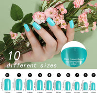 Thumbnail for FANDAMEI 24 Colors Press on Nails Square, 24 Packs 576PCS Press on Nails Medium Glossy, Lightweight Natural Fake Nails Full Cover, False Nails with Glue, Short Square Acrylic Press on Nails