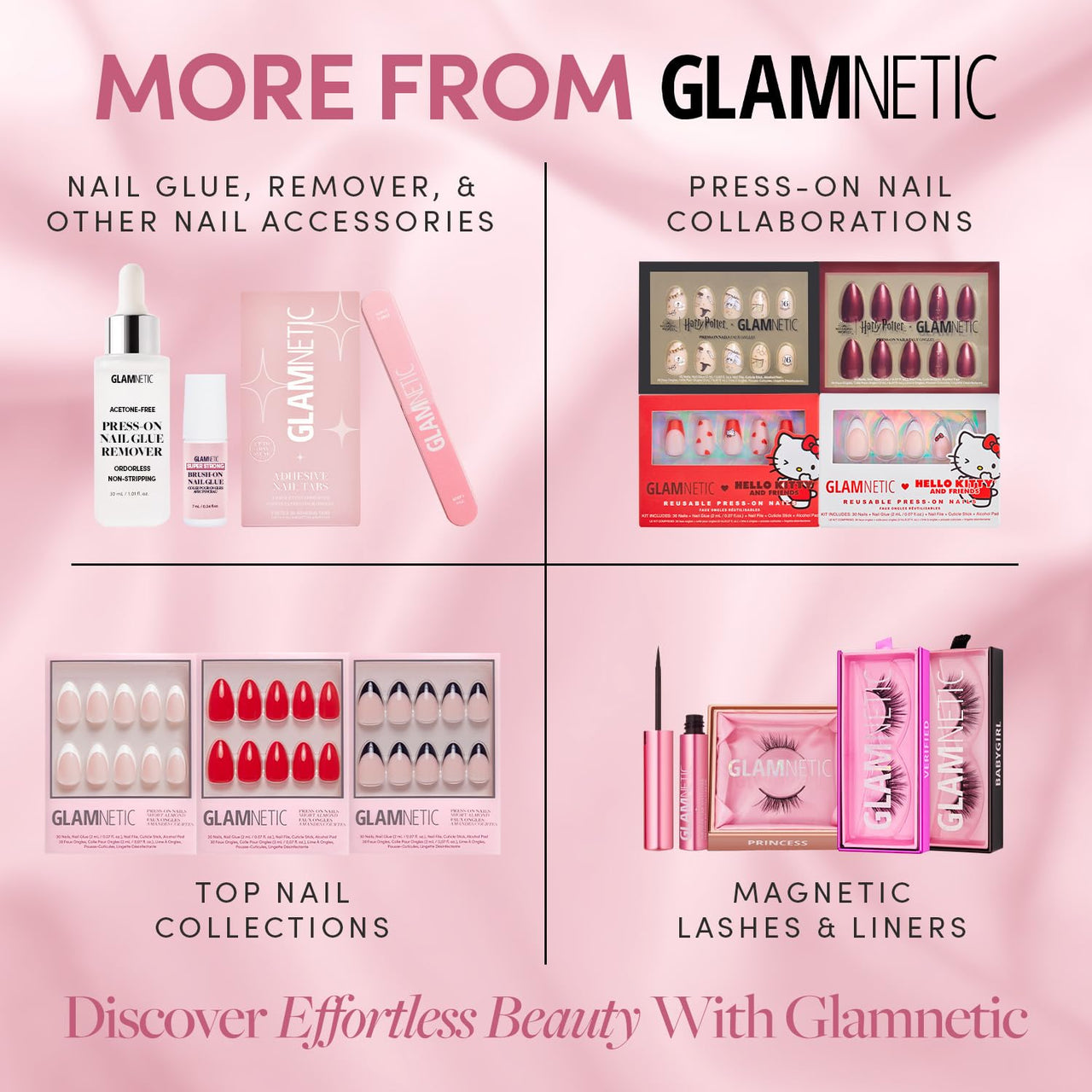 Glamnetic Press On Nails - Cashmere Blue | Opaque Soft Pale Blue Short Squoval False Nails, Reusable Stick On Fake Nails with Glue | Salon Quality | 15 Sizes - 30 Nail Kit | Premium Nail Wraps