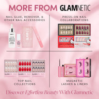 Thumbnail for Glamnetic Press On Nails - Cashmere Blue | Opaque Soft Pale Blue Short Squoval False Nails, Reusable Stick On Fake Nails with Glue | Salon Quality | 15 Sizes - 30 Nail Kit | Premium Nail Wraps