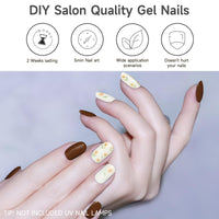 Thumbnail for DUKASOU Semi Cured Gel Nail Strips, 28 pcs UV Gel Nail Stickers Full Nails Wraps for Women Home DIY Nails Art, UV Light Required(Tulip)