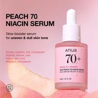 Thumbnail for Anua Pink Serum Duo for Korean Glass Skin:10% Niacinamide + 4% Tranexamic Acid Serum & Peach 70 Niacinamide Serum for Dull Skin, Skin Barrier, Fragrance-Free, Korean Skincare