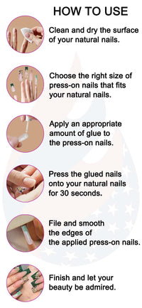 Thumbnail for Gleamrain Long Square Press on Nails French Tip Fake Nails with Flower Design False Nails Elegant Full Cover Nails for Women and Girls 24pcs