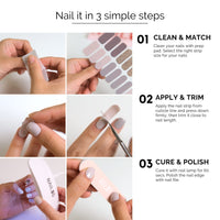 Thumbnail for Nailog Semi Cured Gel Nail Strips 34 pcs | Long Lasting Nail Polish Sticker Nail Wraps with Glossy Gel Finish | New Dawn