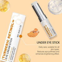 Thumbnail for BAYUELSWU Turmeric Retinol Eye Stick, Eye Bags Stick, Anti Aging Eye Balm Stick, Moisturizes Hydrating Under Eye Brightener Stick, Reduces Puffiness