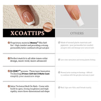 Thumbnail for Btartboxnails Xcoattips French Tip Nails, gel nail wraps – french long – CrazyGels