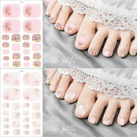 Thumbnail for KTAABTR 8 Sheets Toenail Nail Nail Wraps Self-Adhesive Nail Nail Wraps With Daisy Flowers Design - DIY Gel Polish Strips for Women Girls Toe Nail Decorations