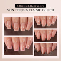 Thumbnail for Btartboxnails Xcoattips Press On Nails Fre gel nail wraps – french long – CrazyGels