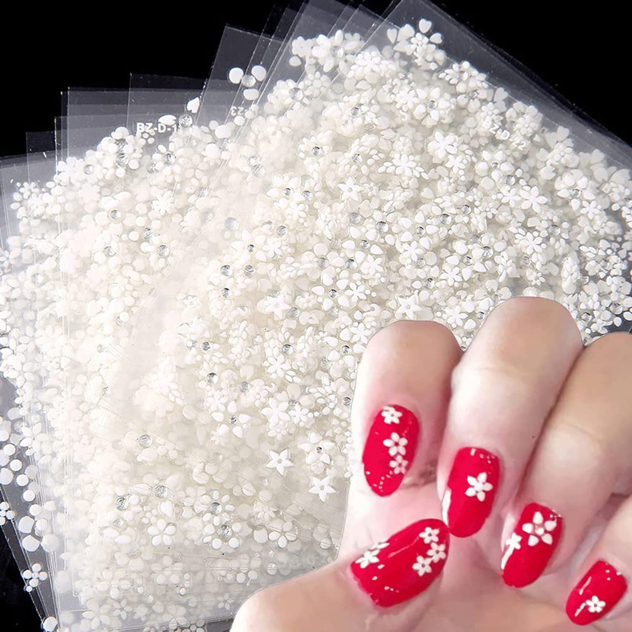 30 Sheets White Nail Nail Nail Wraps and 188 Sheets Colorful Nail Nail Nail Wraps