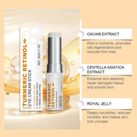 Thumbnail for BAYUELSWU Turmeric Retinol Eye Stick, Eye Bags Stick, Anti Aging Eye Balm Stick, Moisturizes Hydrating Under Eye Brightener Stick, Reduces Puffiness