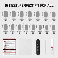 Thumbnail for Curvlife 30pcs Short Press On Nails, Shining Stick on Fake Nails Design Glossy Acrylic Nails Tips Glue on Nails For Women False Nail Kit With Nail Glue | Premium Nail Wraps