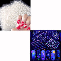 Thumbnail for 30 Sheets White Nail Nail Nail Wraps and 24 Sheets Fluorescent Nail Nail Nail Wraps
