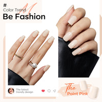 Thumbnail for Modelones White Press on Nails, Short Square Fake Nails, Reusable Nail Kit with Nail Glue Adhesive Tabs Mini Nail File, Nails Press Ons 32Pcs16 Sizes, Women Girl Gift