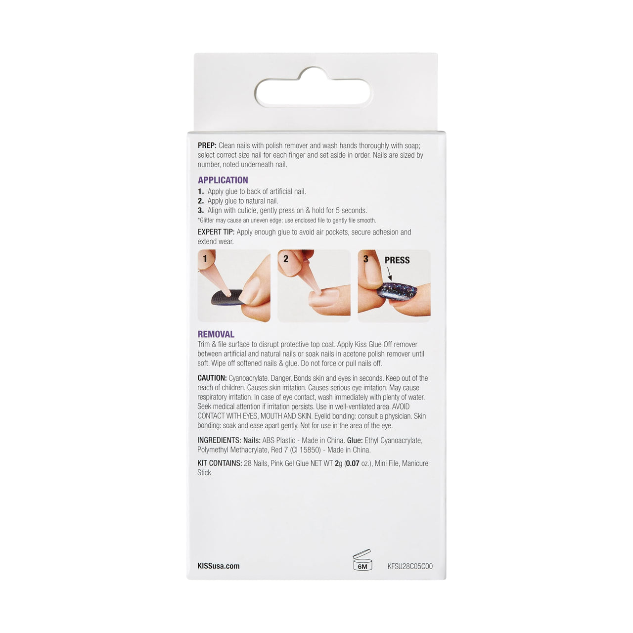 Kiss Gel Fantasy Press On Nails, gel nail wraps – long – CrazyGels
