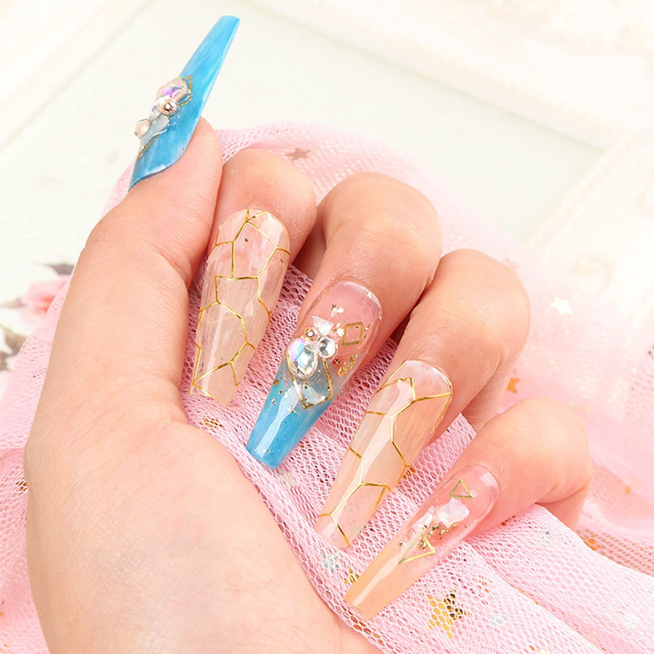 30 Sheets Gold Nail Nail Nail Wraps and 12 Sheets Gold Nail Nail Nail Wraps