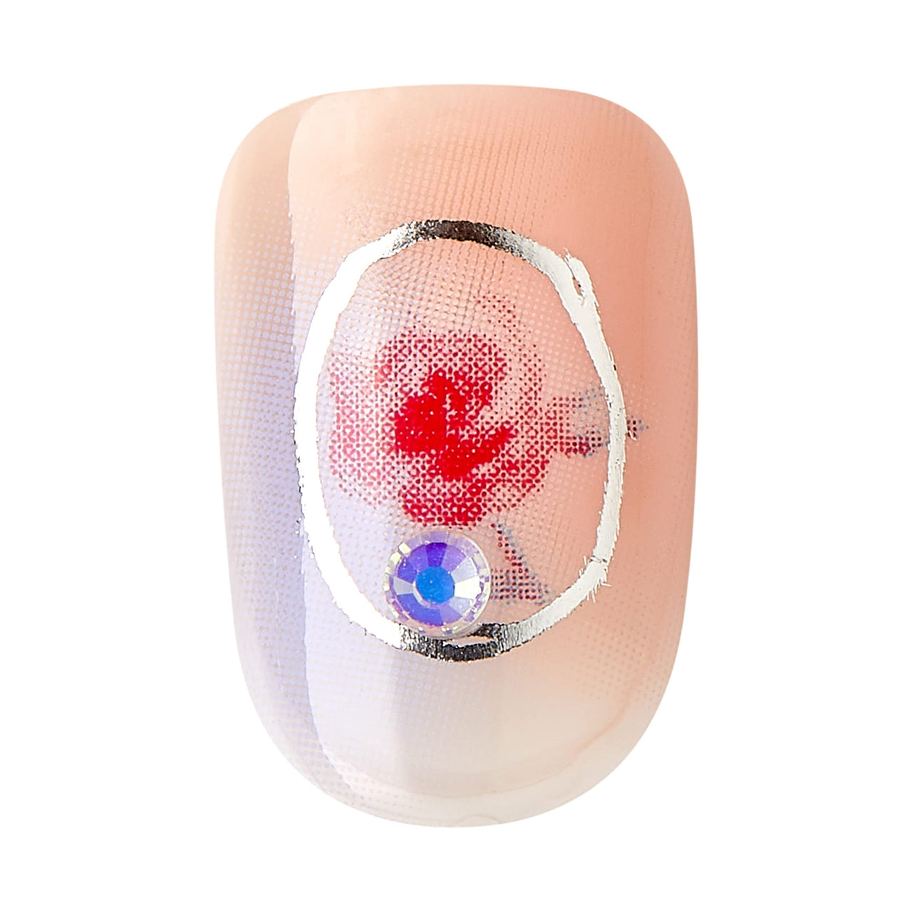 KISS LoveShackFancy x imPRESS Press-On Manicure Limited Edition, Style "Sunkissed Peach" Short Square Pink Press-On Nails, Includes Prep Pad, Mini Nail File, Cuticle Stick, & 30 Fake Nails