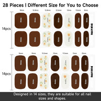 Thumbnail for DUKASOU Semi Cured Gel Nail Strips, 28 pcs UV Gel Nail Stickers Full Nails Wraps for Women Home DIY Nails Art, UV Light Required(Tulip)