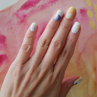 Thumbnail for Nodspark Periwinkle Petals Nail Polish Nail Wraps Manicure | Contains 16 Floral Nail Art Nail Nail Wraps (8 Different Sizes) | Affordable | Quick and Easy to use | 15 Minute Application | Lasts up to 2 Weeks |