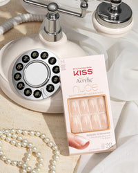 Thumbnail for Kiss Salon Acrylic French Manicure Set, gel nail wraps – french long – CrazyGels