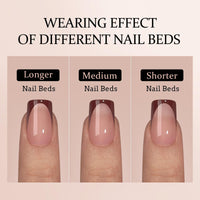 Thumbnail for Btartboxnails Xcoattips Press On Nails Fre gel nail wraps – french long – CrazyGels