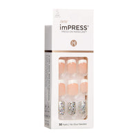 Thumbnail for KISS imPRESS Press-On Manicure, Nail Kit, PureFit Technology, Short Press-On Nails, 'Time Slip', Includes Prep Pad, Mini Nail File, Cuticle Stick, and 30 Fake Nails